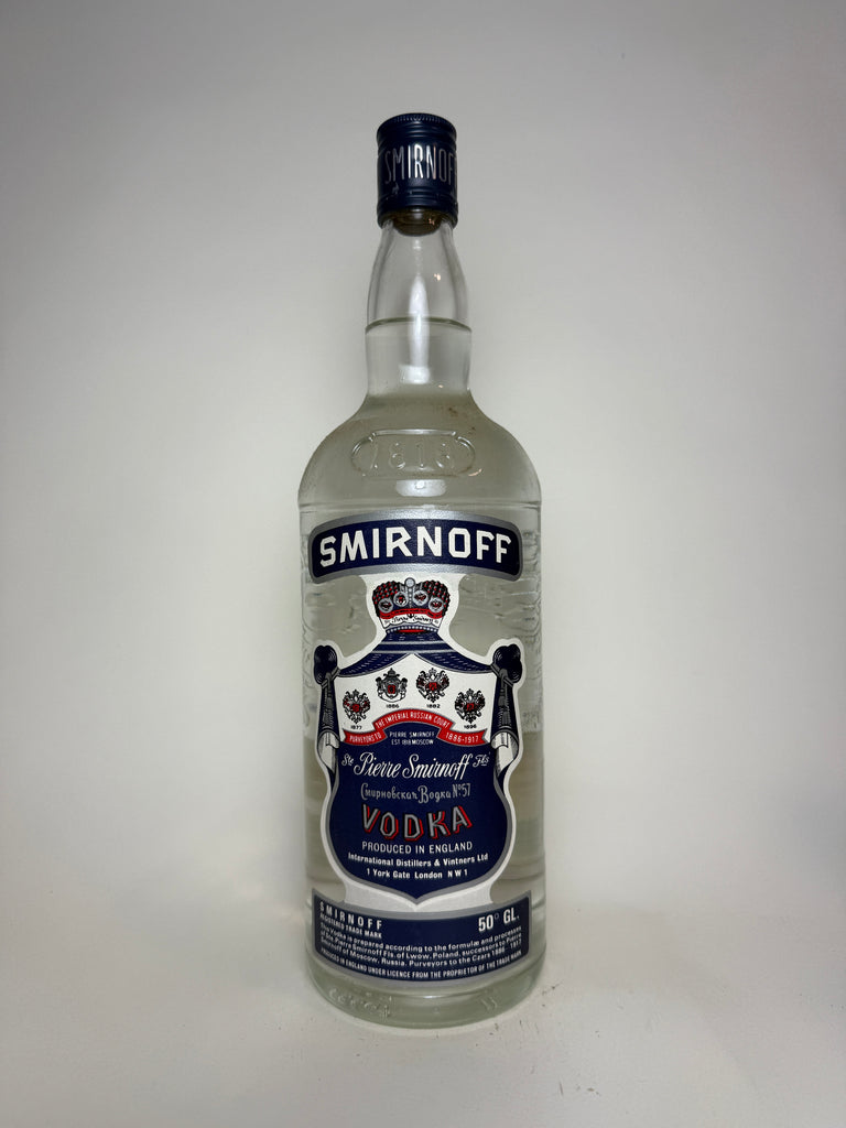 Smirnoff Blue Label Vodka - 1970s (50%, 100cl)