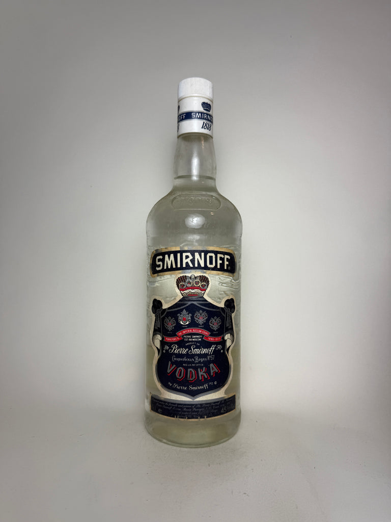 Smirnoff Blue Label Vodka - 1980s (45%, 100cl)