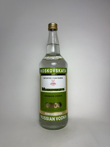 Moskovskaya Russian Vodka - 1990s (39%, 100cl)