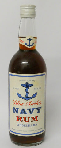 Charles Kinloch Blue Anchor Navy Rum - 1970s (40%, 75cl)