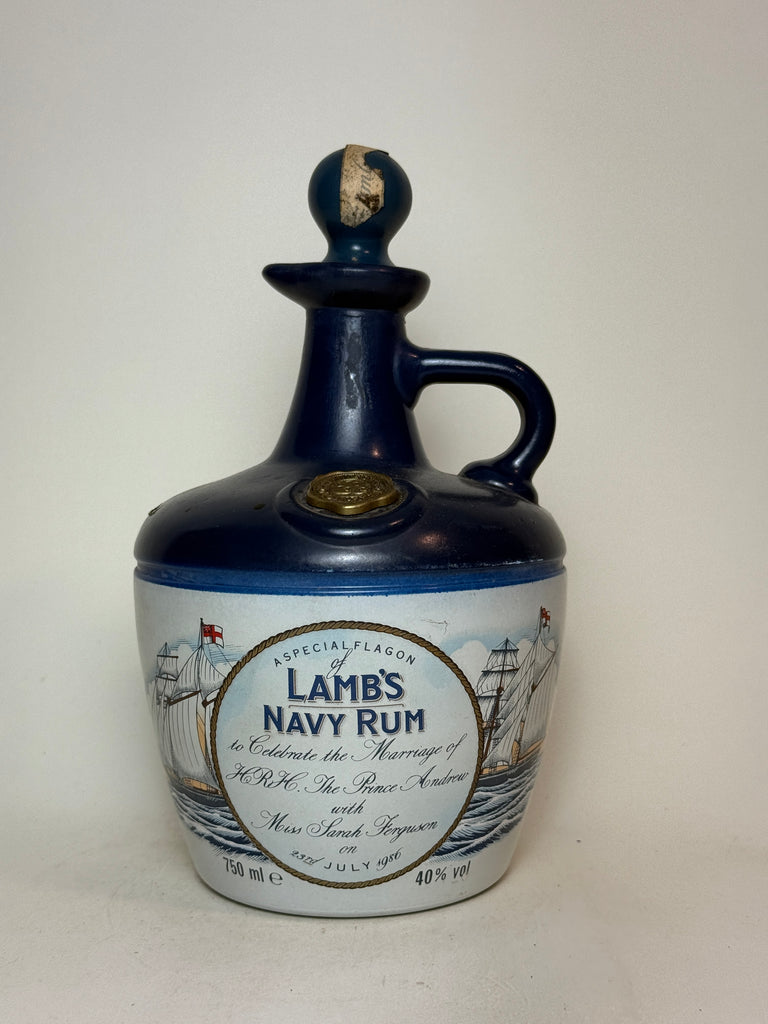 Lamb's Navy Rum - HRH Prince Andrew & Sarah Ferguson Marriage Commemorative Flagon - 1986 (40%, 75cl)