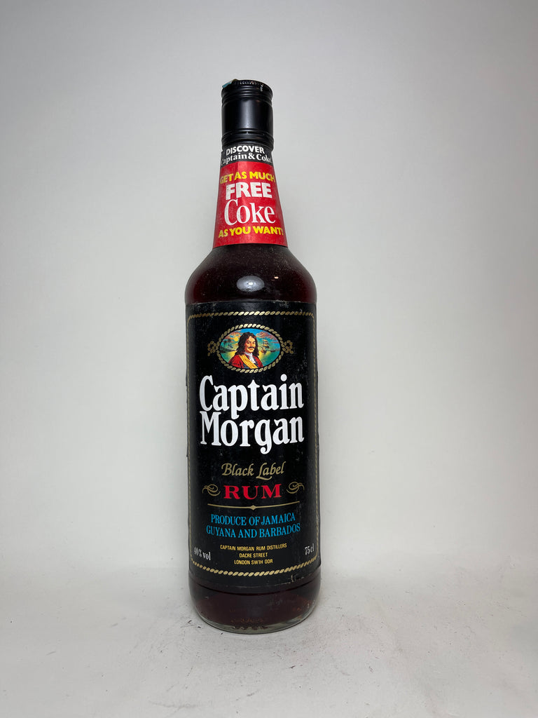 Captain Morgan Black Label Rum - 1980s (40%, 75.7cl) – Old Spirits Company
