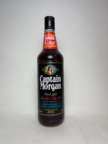 Captain Morgan Black Label Rum - 1980s (40%, 75.7cl)