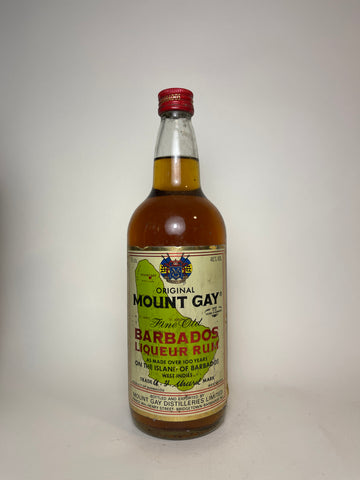 Mount Gay Fine Old Barbados Liqueur Rum - 1970s (40%, 70cl)