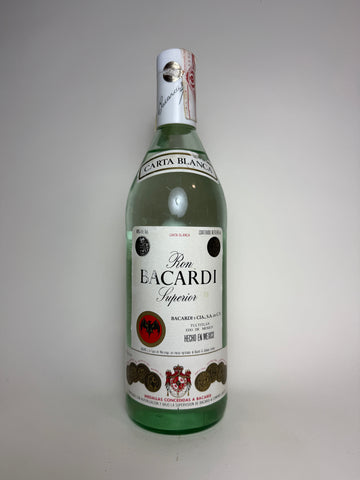 Bacardi Carta Blanca - 1980s (40%, 94.6cl)