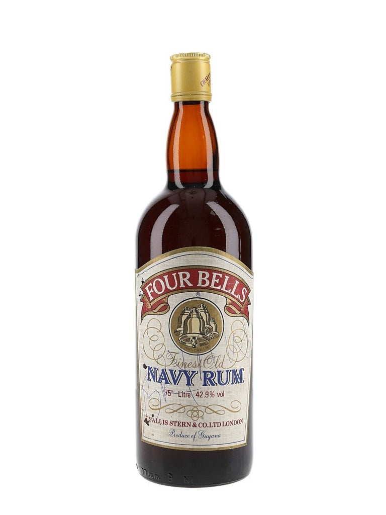 Challis Stern Four Bells Finest Old Guyana Navy Rum - 1970s (42.9%, 100cl)