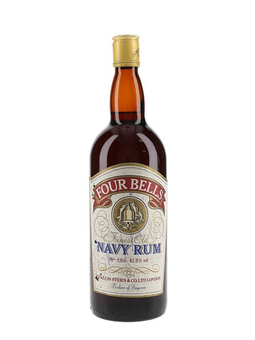 Challis Stern Four Bells Finest Old Guyana Navy Rum - 1970s (42.9%, 100cl)