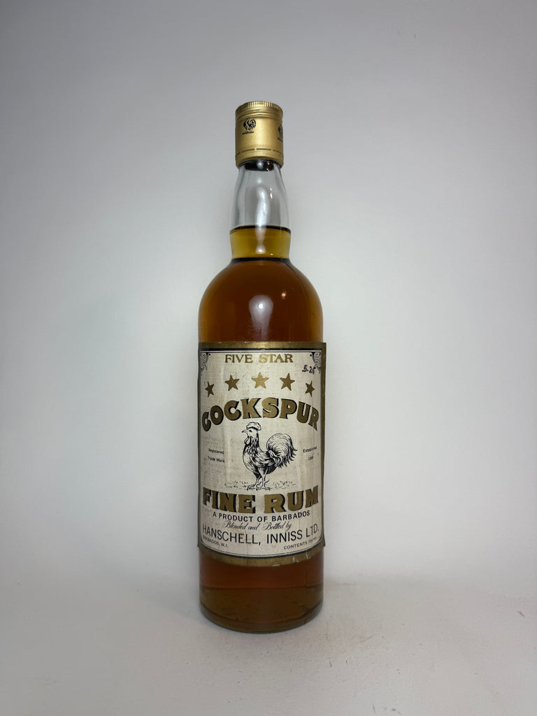 Hanscell, Inniss Ltd. Cockspur 5* Fine Gold Barbados Rum - 1970s (Not stated, 75cl)