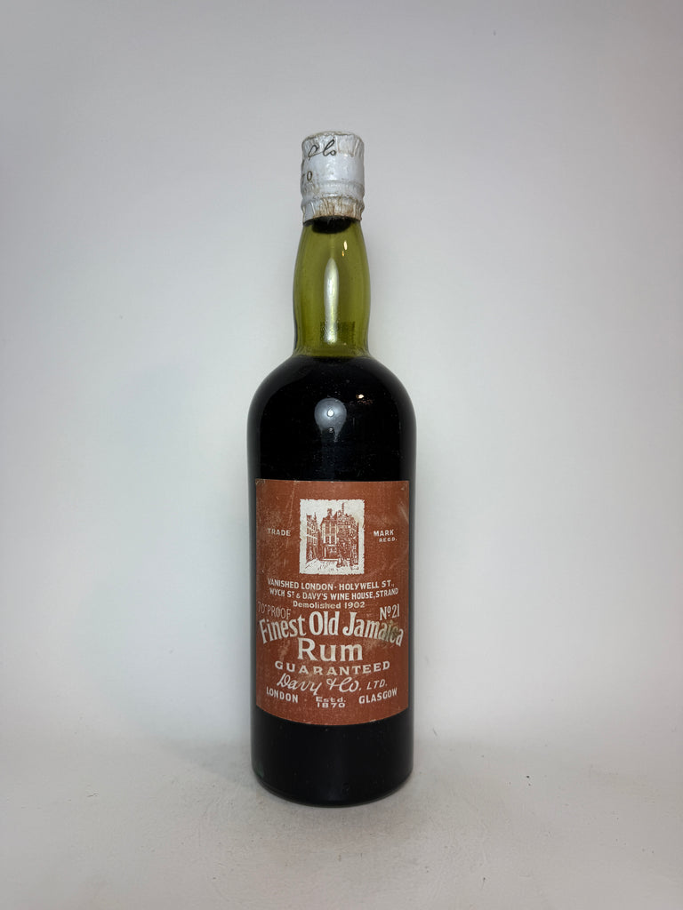 Davy & Co. Finest Old Jamaica Rum - 1950s (40%, 75cl)