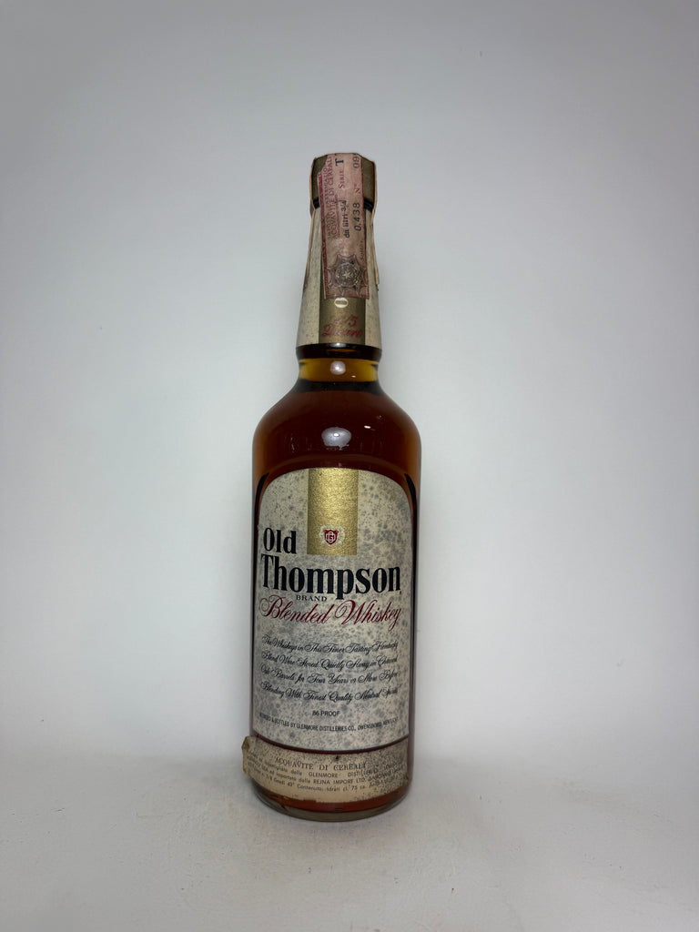 Glenmore's Old Thompson 4YO Blended Kentucky Whiskey - Distilled 1966 / Bottled 1970 (43%, 75cl)