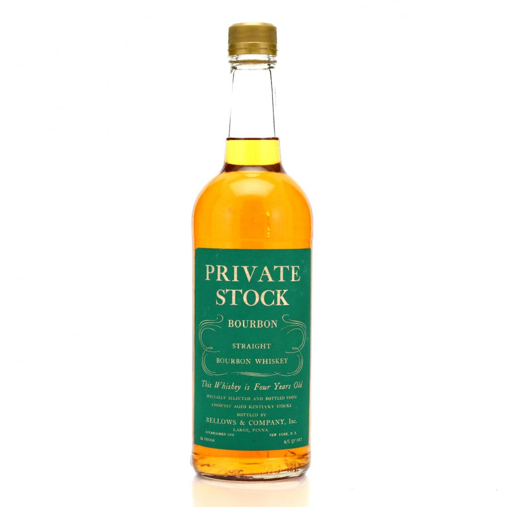 Bellows & Co. Private Stock 4YO Kentucky Straight Bourbon Whiskey - 1980s (43%, 75.7cl)