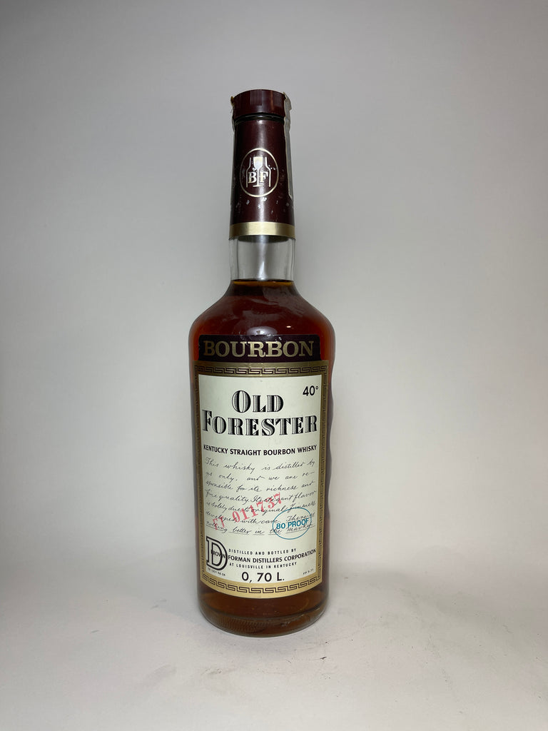 Old Forester Kentucky Straight Bourbon Whiskey - Bottled 1977 (40%, 75cl)