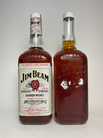 Jim Beam 4YO White Label Kentucky Straight Bourbon Whiskey -	Distilled 1975 / Bottled 1979 (43%, 94.6cl)