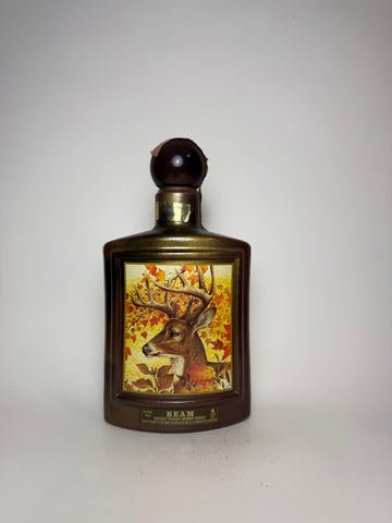 James B. Beam Distilling Co. Beam 4YO Kentucky Straight Bourbon Whiskey in Painted Glass Decanter - Distilled 1979 / Bottled 1983 (40%, 75cl)