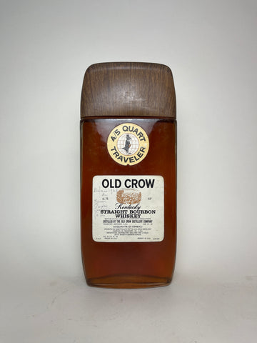 W. A. Gaines' Old Crow 4YO Kentucky Straight Bourbon Whiskey in Traveller Bottle - Bottled 1967 (43%, 75cl)