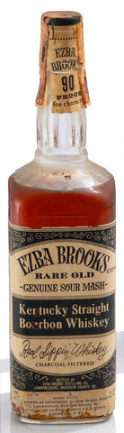 Ezra Brooks 7YO Kentucky Straight Bourbon Whiskey - 1960s (45%, 75.7cl)