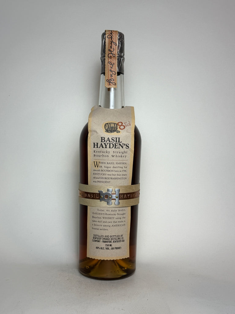 Kentucky Springs Distilling's Basil Hayden 8YO Kentucky Straight Bourbon Whiskey - Distilled 2000 / Bottled 2008 (40%, 75cl)