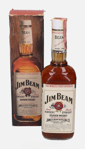 Jim Beam White Label Kentucky Straight Bourbon Whiskey - Bottled 1987 (40%, 70cl)