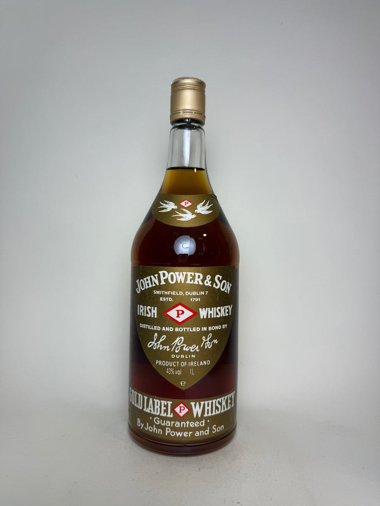 John Power & Son's Gold Label Blended Irish Whiskey - 1980s (43%, 100cl)