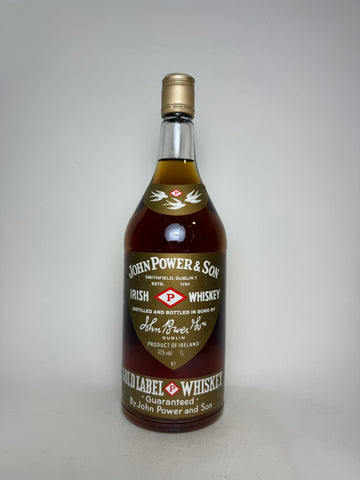 John Power & Son's Gold Label Blended Irish Whiskey - 1980s (43%, 100cl)