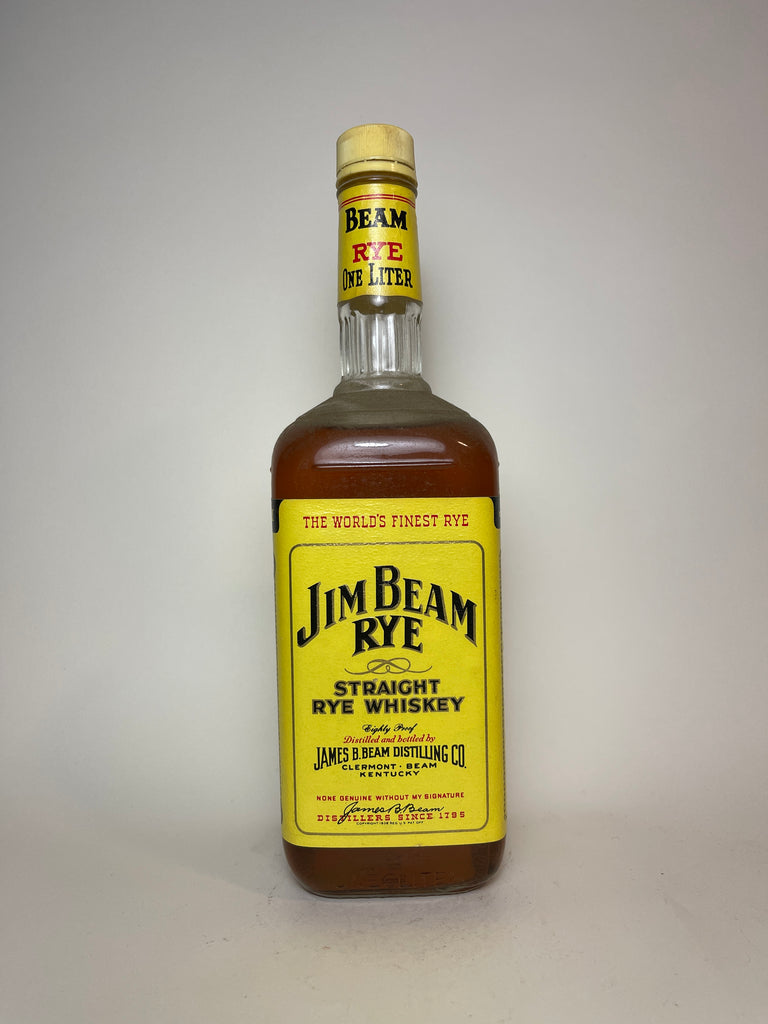 Jim Beam Yellow Label Kentucky Straight Rye Whiskey - Bottled 1985 (ABV Not Stated, 100cl)