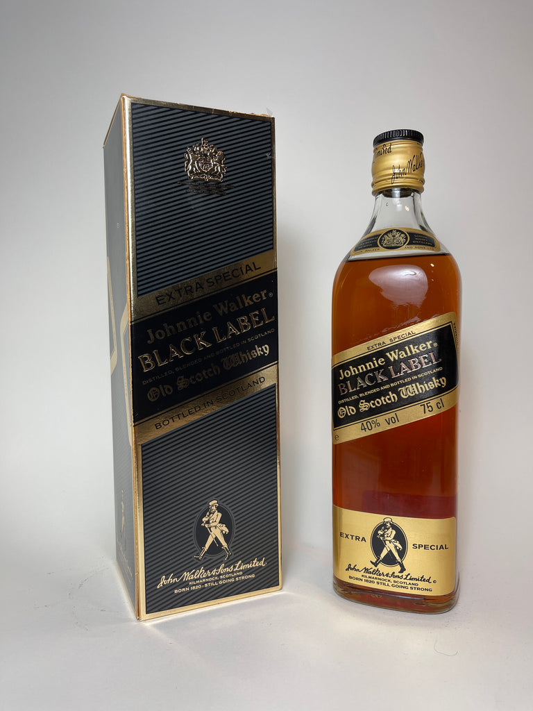 Johnnie Walker Black Label 12YO Blended Scotch Whisky - 1980s (40%, 75 –  Old Spirits Company