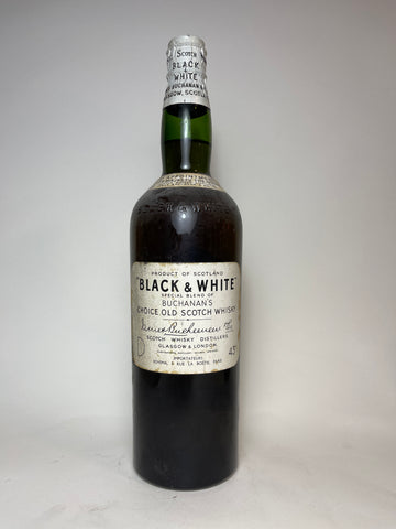James Buchanan’s Black & White Blended Scotch Whisky - 1950s (43%, 100cl)