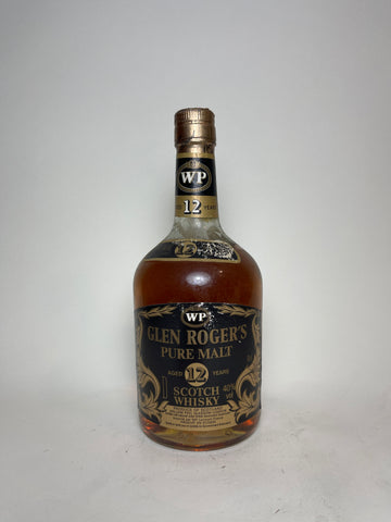 William Peel's Glen Roger's 12YO Pure Malt Blended Scotch Whisky - 1970s (ABV Not Stated, 75cl)