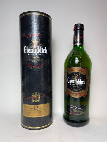 Glenfiddich 12YO Special Reserve Pure Single Malt Scotch Whisky - 1990s (43%, 100cl)