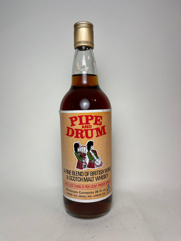 Casson's Pipe and Drum Blended British Wine & Scotch Malt Whisky - 1970s (18%, 75cl)
