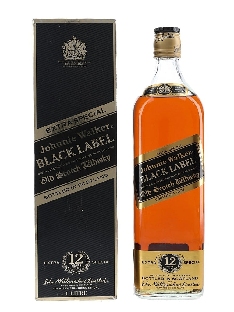 Johnnie Walker Black Label 12YO Extra Special Old Blended Scotch Whisky - 1980s (ABV Not stated, 100cl)