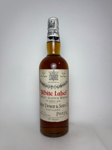 John Dewar & Son's White Label Blended Scotch Whisky - 1950s (40%, 75cl)