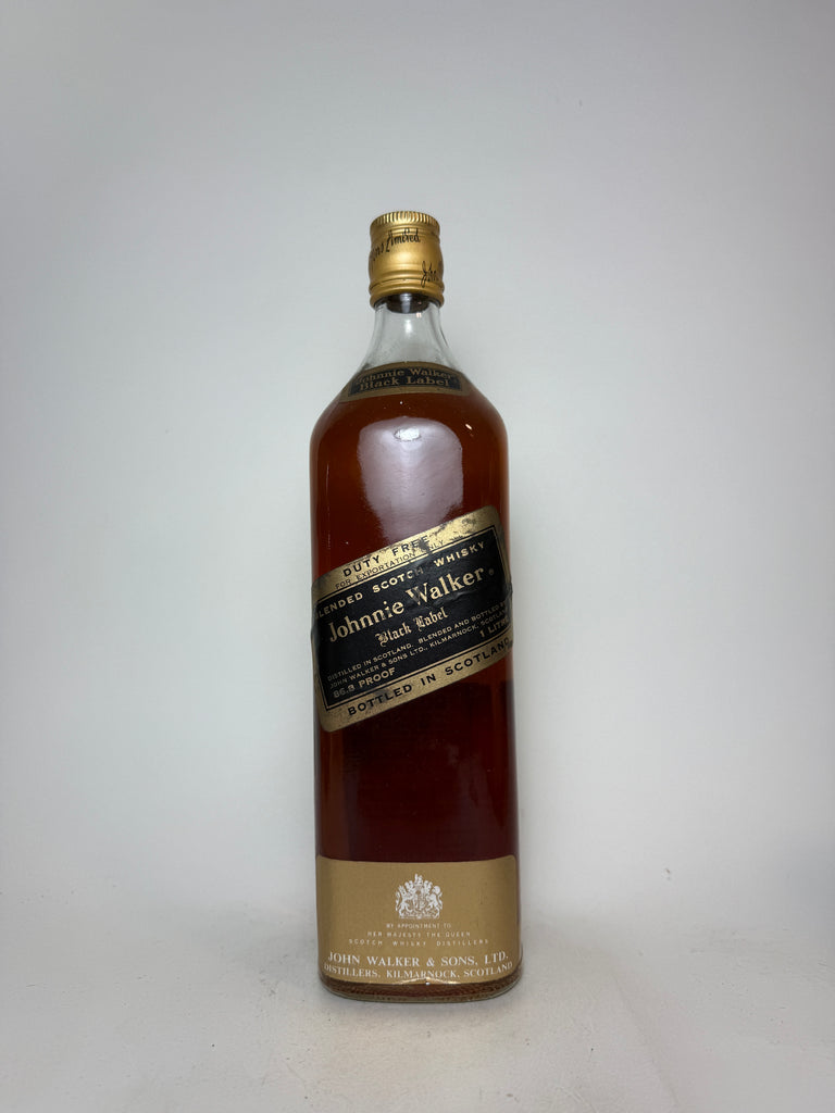 Johnnie Walker Black Label 12YO Blended Scotch Whisky - 1970s (43.4%, 100cl)