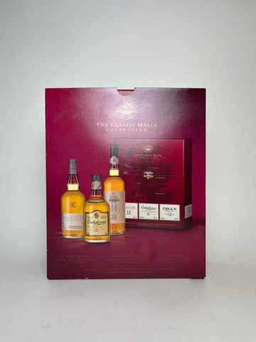 The Classic Malts Collection Box Set:  Glenkinchie 12, Dalwhinnie 15, Oban 14 - post-1988 (43%, 60cl)
