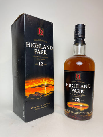 Highland Park 12YO Orkney Single Malt Whisky - 1990s (40%, 70cl)