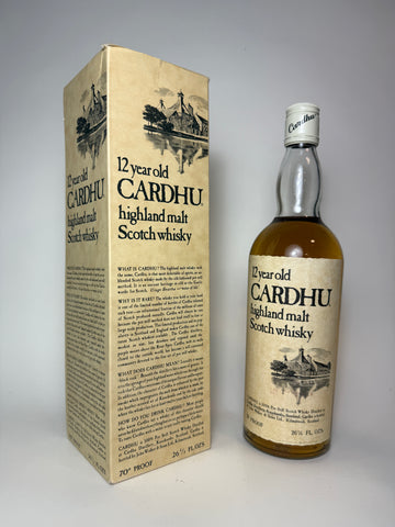 John Walker & Sons' Cardhu 12YO Highland Single Malt Whisky - 1970s (40%, 75cl)