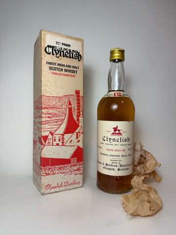 Ainslie & Heilbron's Clynelish 12YO Highland Single Malt Scotch Whisky - Distilled 1960s / Bottled 1970s (40%, 75cl)