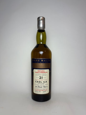 Caol Ila 21YO Islay Cask Strength Single Malt Whisky - Distilled 1975 / Bottled 1996 (61.3%, 70cl)
