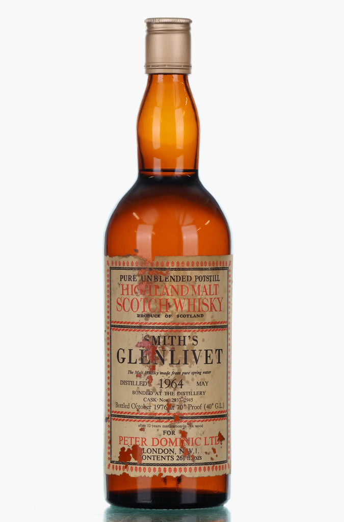 Smith's Glenlivet 12YO Highland Single Malt Scotch Whisky - Distilled 1964 / Bottled 1976 (40%, 75cl)
