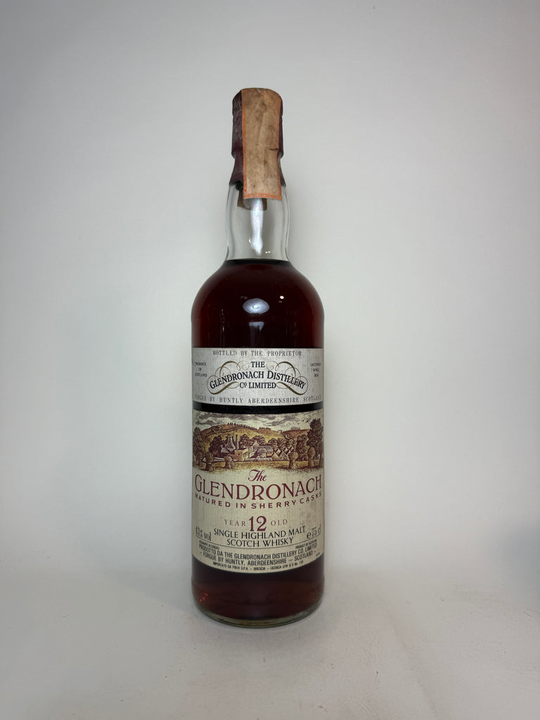 W. M. Teacher & Sons The Glendronach 12YO Highland Single Malt Scotch Whisky - Distilled 1974-79 / Bottled 1986-91 (43%, 75cl)