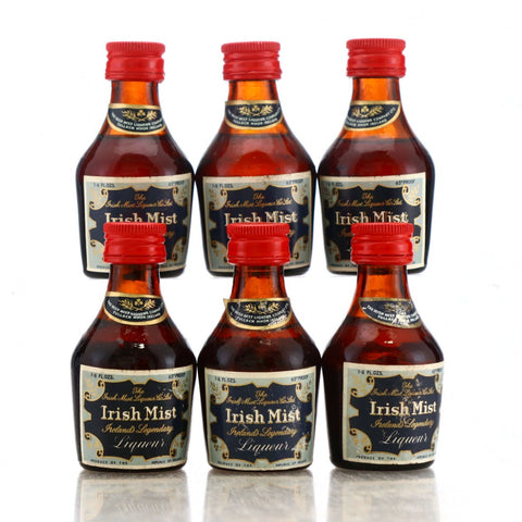 Six Irish Mist Liqueur Miniatures - 1970s (37%, 6 x 5cl)
