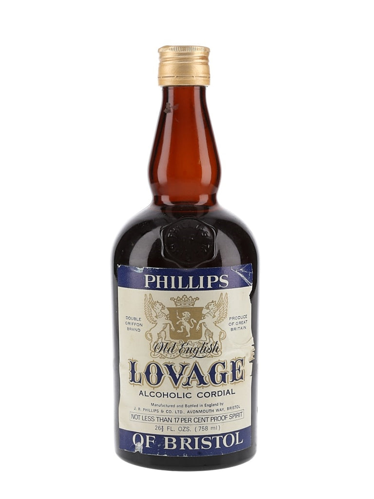 Phillips of Bristol Old English Loveage Cordial - 1970s (17%, 75.8cl)