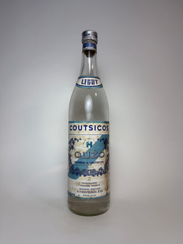 George A. Coutsicos Light Ouzo - 1970s (ABV not stated, 67.5cl)