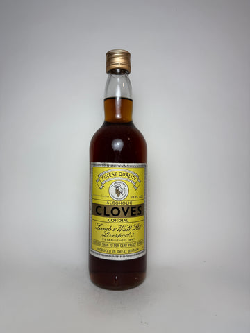 Lamb & Watt Ltd. Finest Quality Alcoholic Cloves Cordial - 1970s (10%, 70cl)