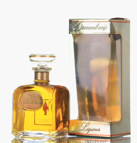Drambuie Scotch Whisky Liqueur in Square Clear Glass Decanter - 1980s (40%, 75cl)