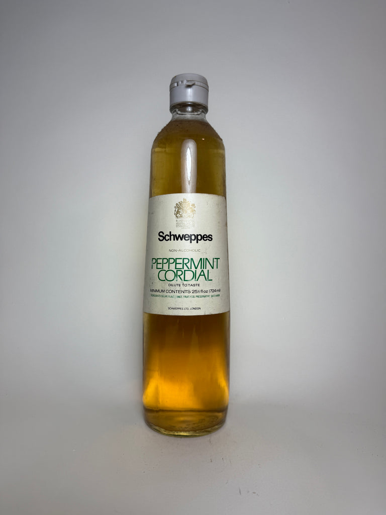 Schweppes Peppermint Cordial - 1970s (0%, 72.4cl)