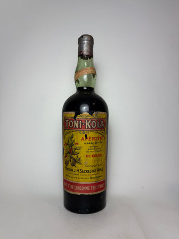 J. H. Sécrestat Toni-Kola Apéritif  - 1930s (ABV Not Stated, 100cl)