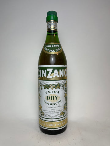 Cinzano Extra Dry White Vermouth - 1960s (18%, 93cl)