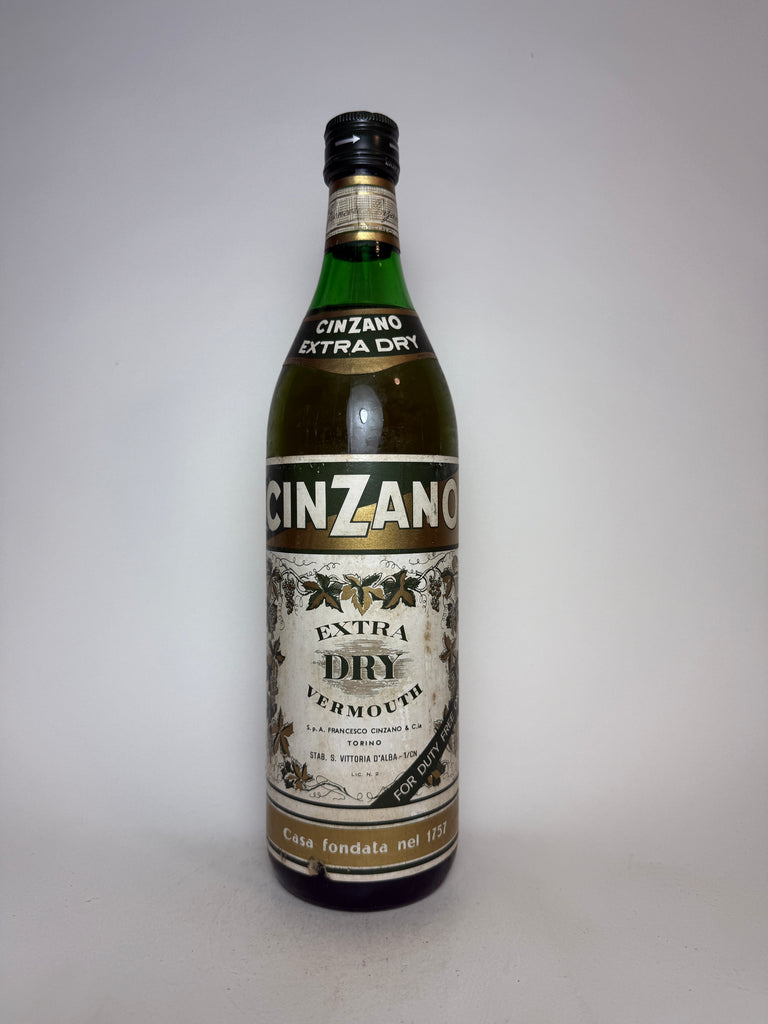 Cinzano Extra Dry White Vermouth - 1970s (ABV Not stated, 100cl)