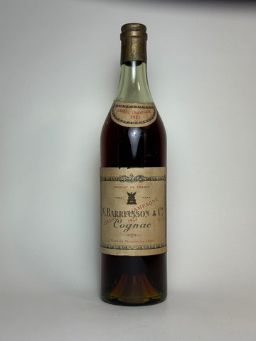 N. Barriasson & Co. Grande Champagne Vintage Cognac - Vintage 1922 / Bottled 1950s (Not Stated, 70cl)